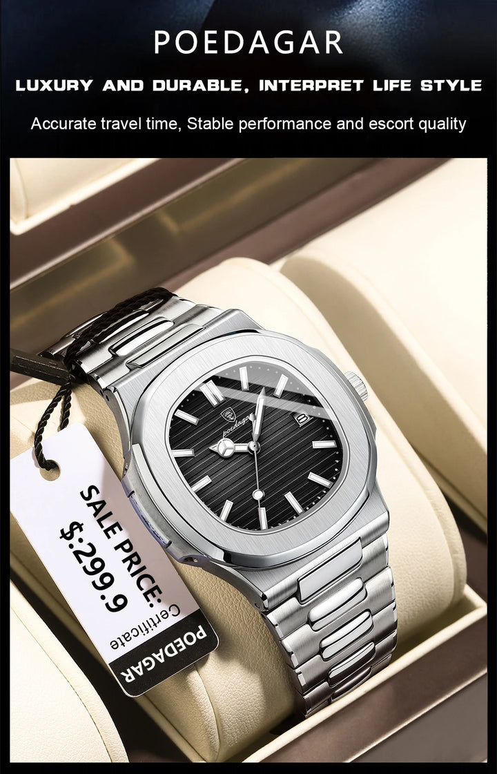 POEDAGAR Luxury Sports Watch for Men