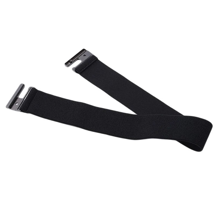 Women Elastic Band Wide Belts Simple Down Coat Waist Belt Female Buckle Black Strap Dress Decoration Accessories