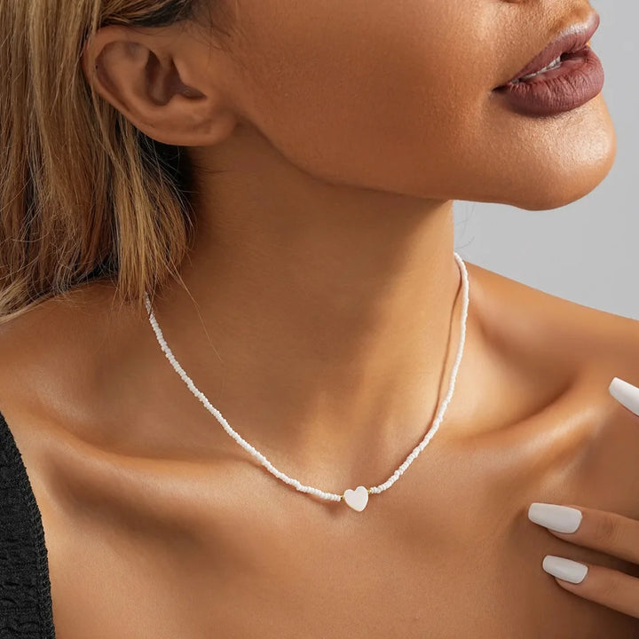 Handmade Moon Bead Necklace
