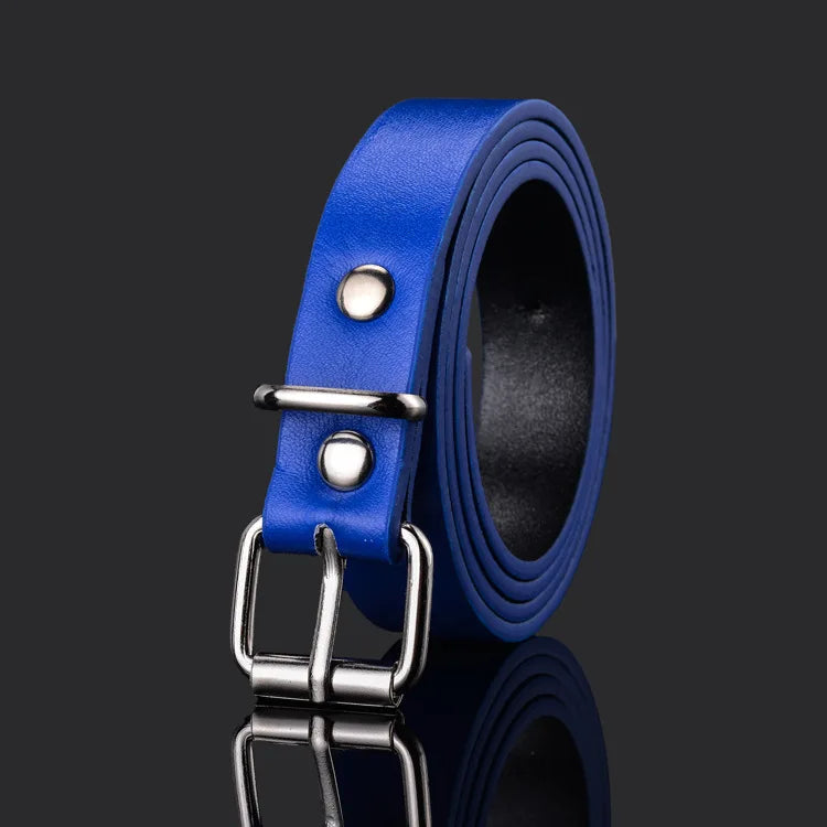 Children PU Leather Belts Boys Girls Kid Waist Strap Waistband Metal Buckle For Jeans Pants Trousers Dress Adjustable Belt