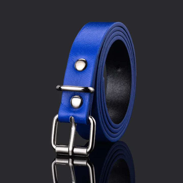 Children PU Leather Belts Boys Girls Kid Waist Strap Waistband Metal Buckle For Jeans Pants Trousers Dress Adjustable Belt