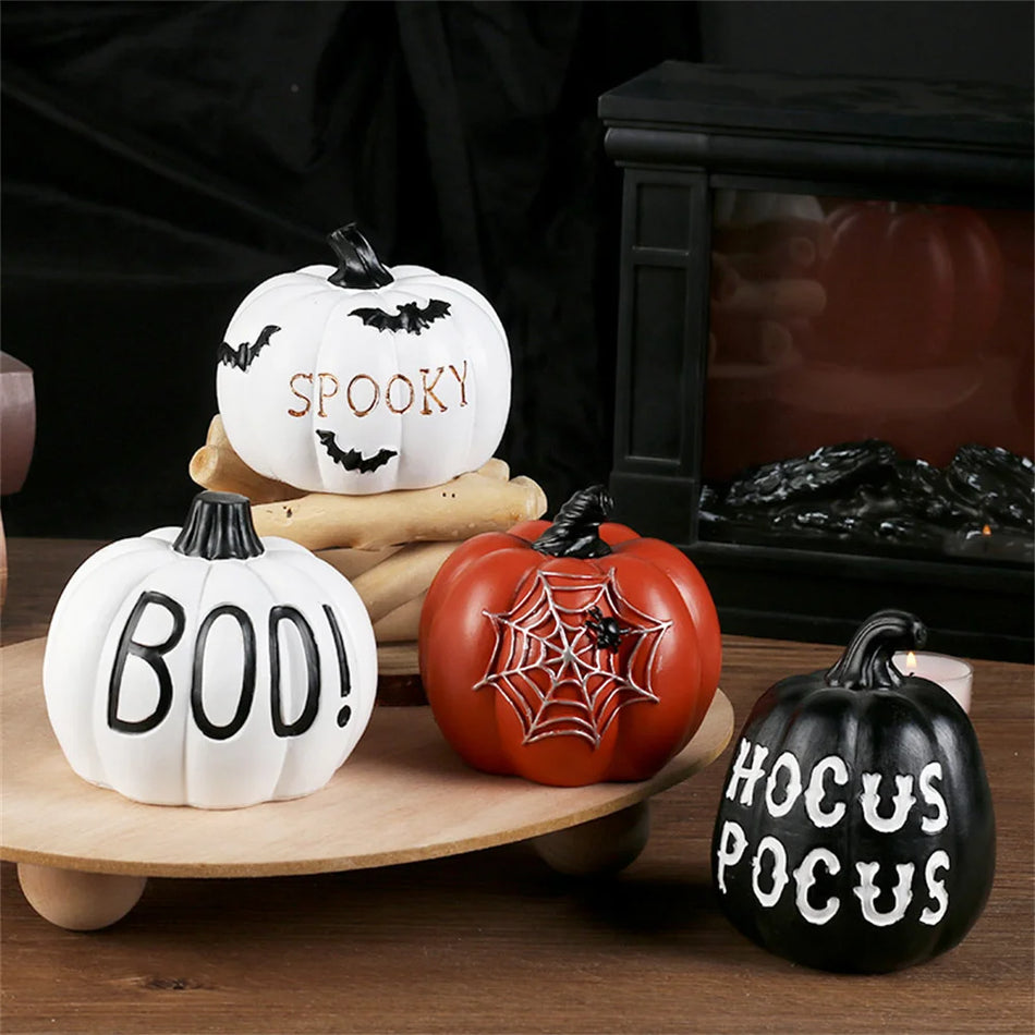 Halloween Fall Pumpkin Decor Mini Resin Spooky Pumpkins Table Centerpiece Decoration for Event Holiday Home Party Decor Ornament