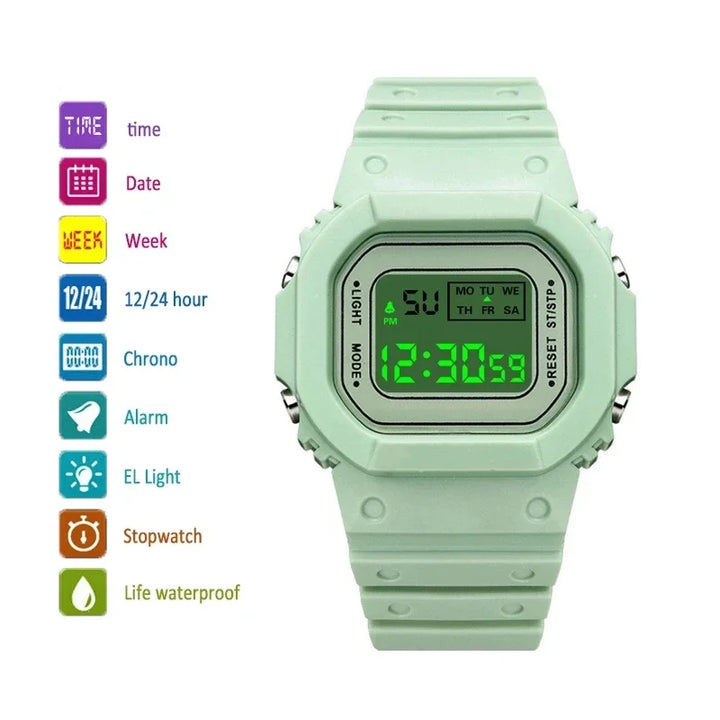 Transparent LED Sports Watch