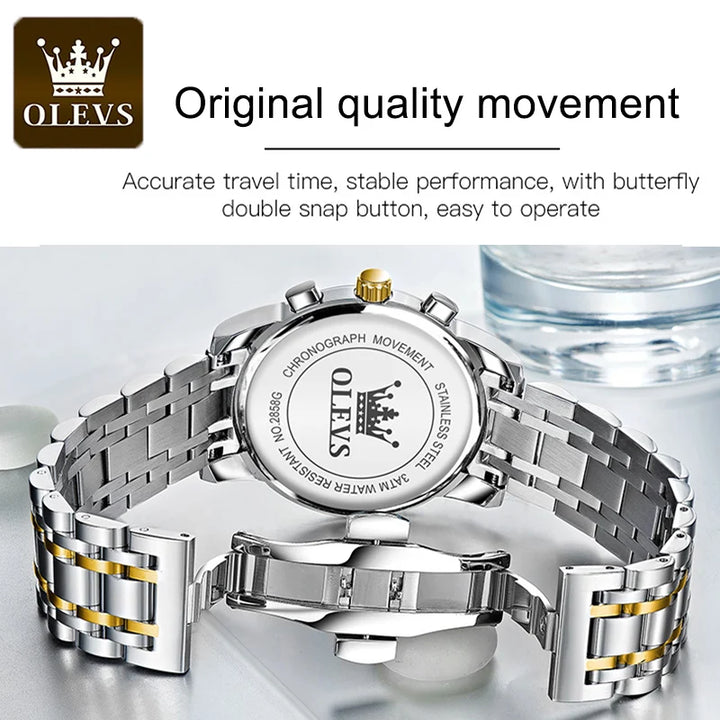 OLEVS Business Watch – Luminous Quartz Chronograph for Men