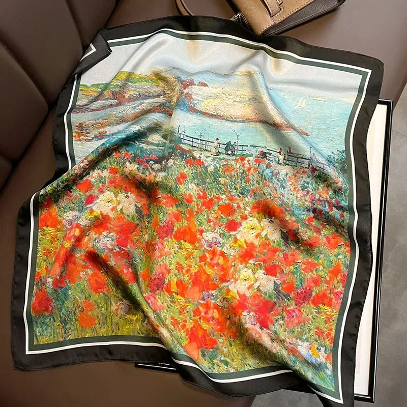 Mulberry Silk Square Scarf – Luxury Bandana & Headwrap for Women