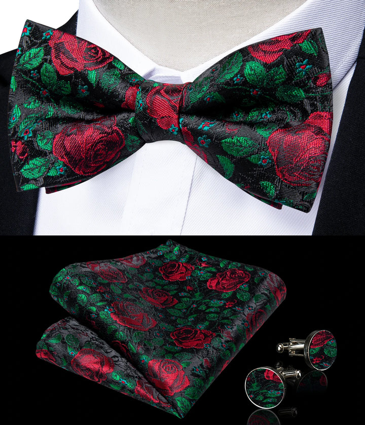 Men’s Pre-tied Bow Tie Set – Wedding & Groom Accessories