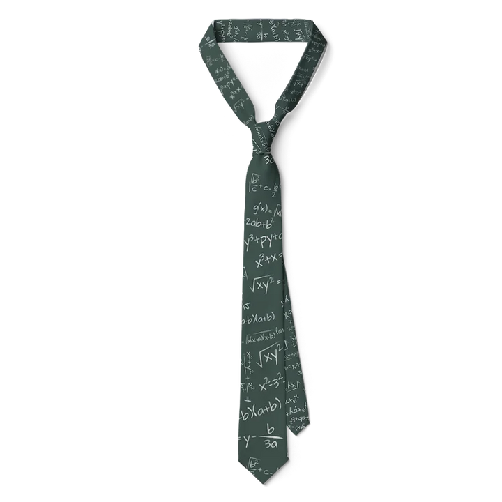 Fun Mathematical Formula Men's Tie 3D Printing 8CM Fashion Novelty Creative Tie Number Symbol Casual Trend Party Tie Unisex