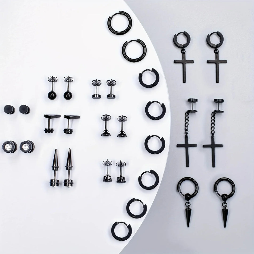 EdgeFusion™ – Trendy Stainless Steel Earring Set for Every Occasion