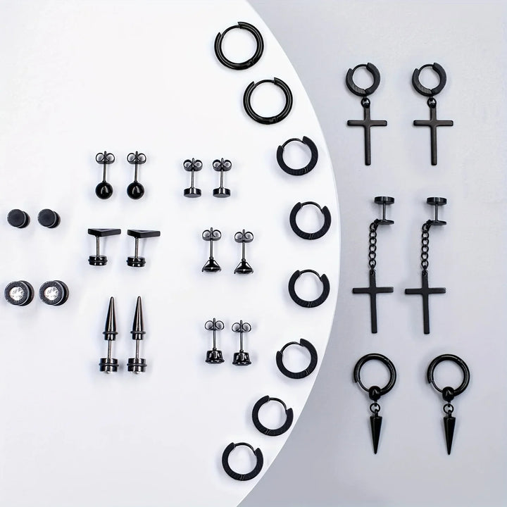 EdgeFusion™ – Trendy Stainless Steel Earring Set for Every Occasion