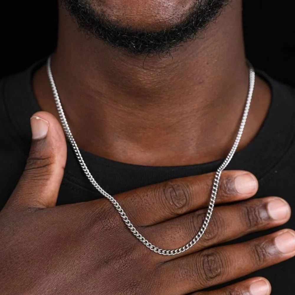 Titanium Steel Cuban Chain – Men's Fashion Necklace