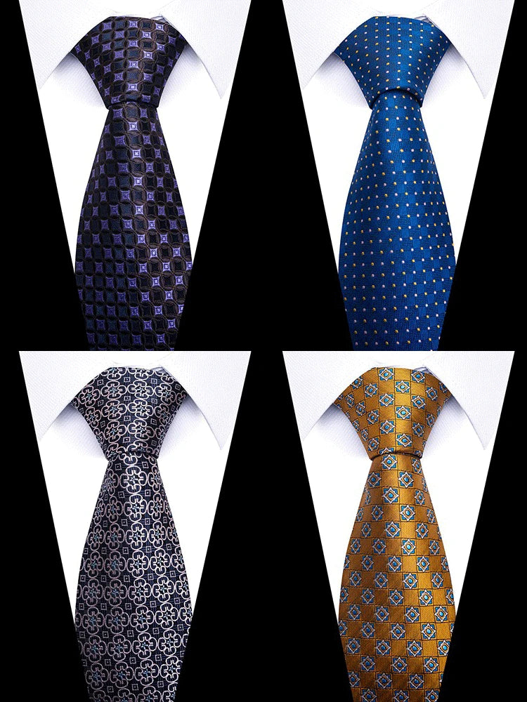 Tie Gravatas Fashion Wholesale Woven 8 cm Necktie Wedding Accessories Blue Man Dot Fit Group Party Office