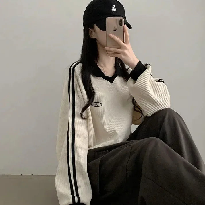 Women's Vintage Polo Sweatshirt