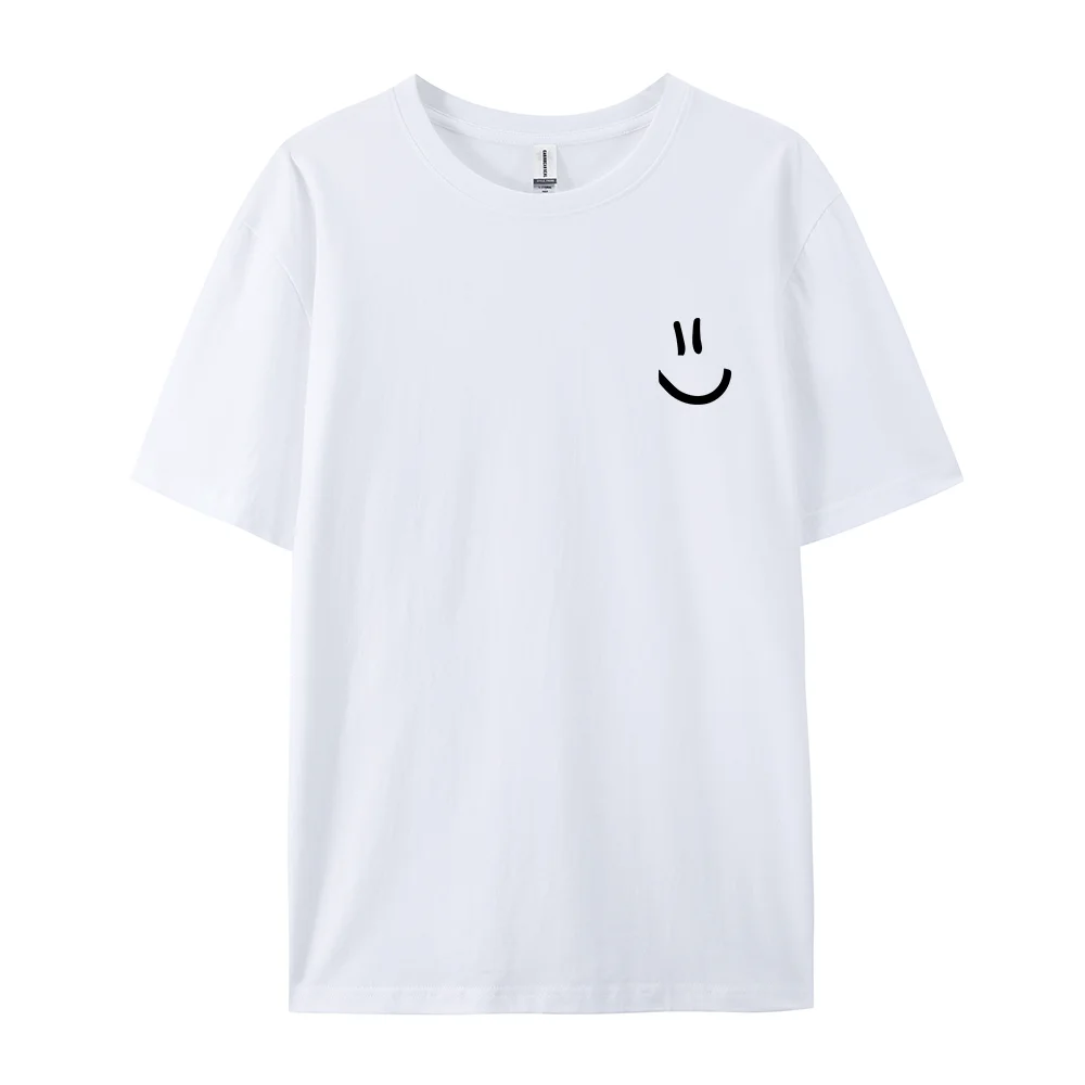 Minimalist Smile Tee – Street Style Summer Top