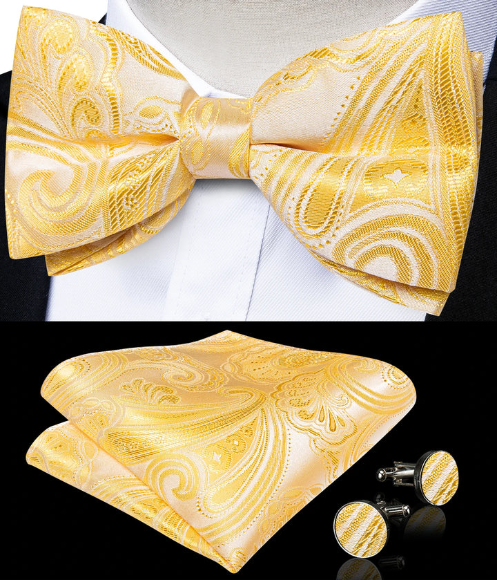 Men’s Pre-tied Bow Tie Set – Wedding & Groom Accessories