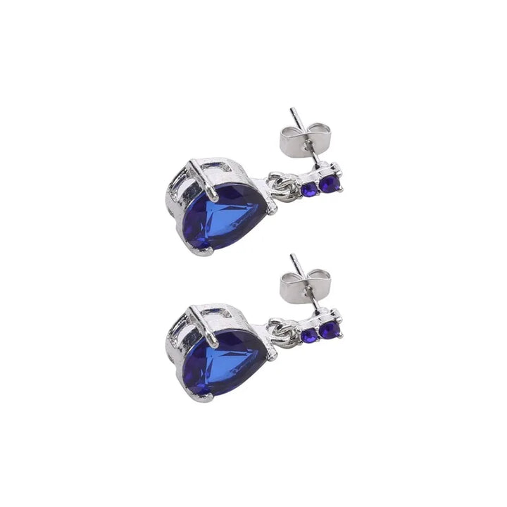 EternaBlue™ – Anti-Allergy Blue Crystal Wedding Earrings
