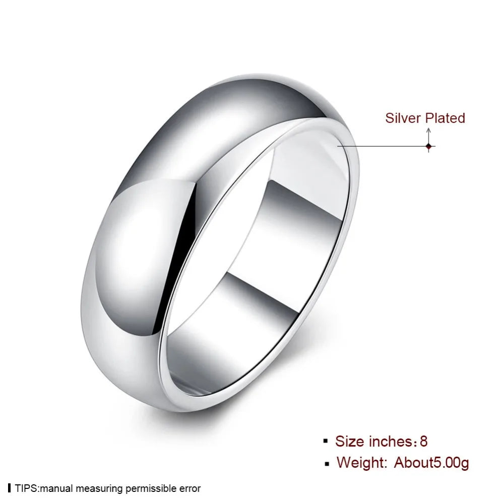 SimplicityLuxe™ – Sterling Silver Round Circle Ring for Women’s Jewelry