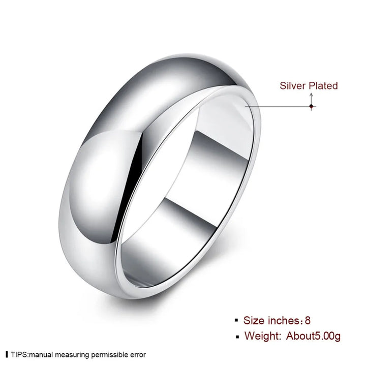 SimplicityLuxe™ – Sterling Silver Round Circle Ring for Women’s Jewelry