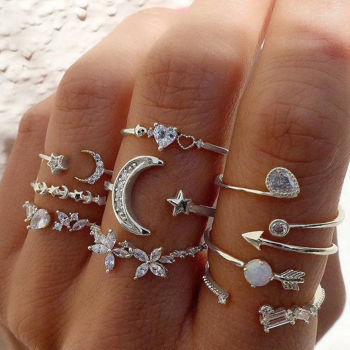 Silver Crystal Rings