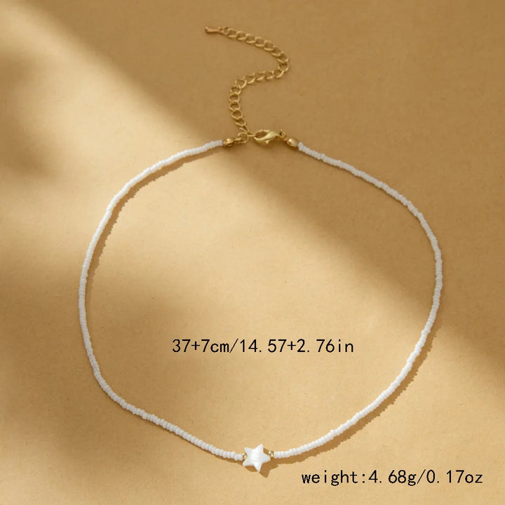 Handmade Moon Bead Necklace