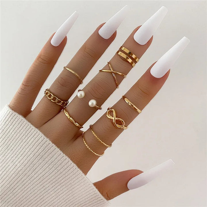Silver Crystal Rings