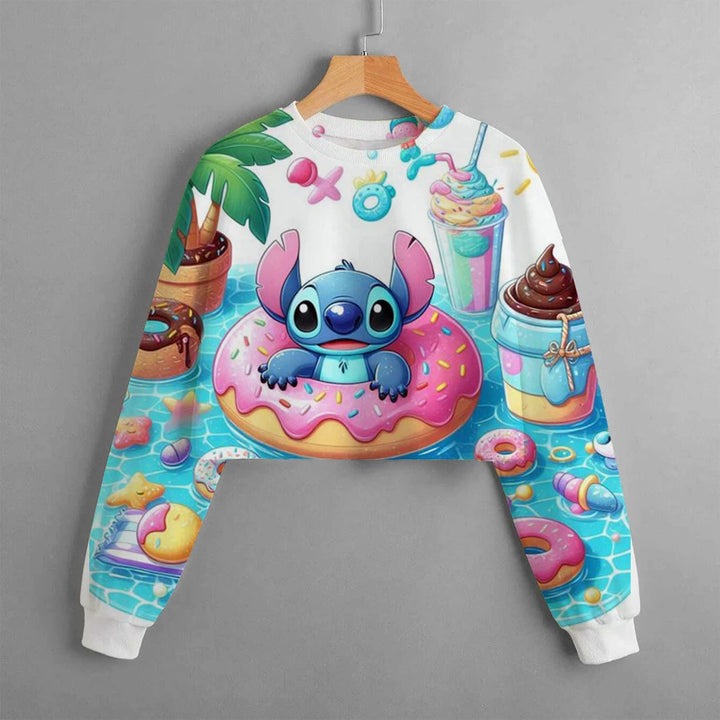 Girls' Stitch Crop Hoodie
