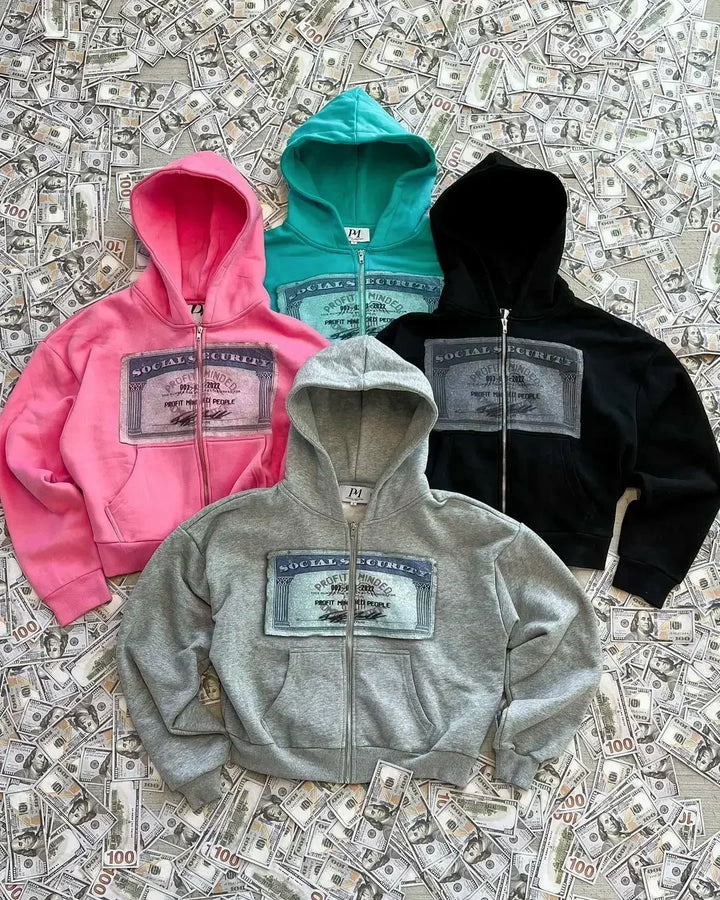 Y2K Retro Print Hoodie