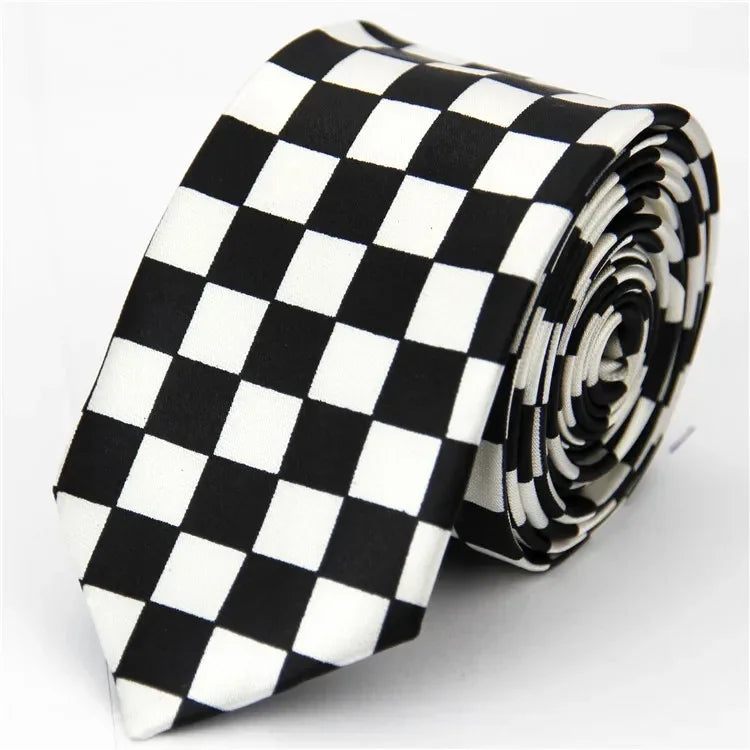 Narrow Tie for Men Women  5cm (2") Skinny Wedding Black Blue Red Pink White Purple Green Gray Piano Skull Print Slim Necktie