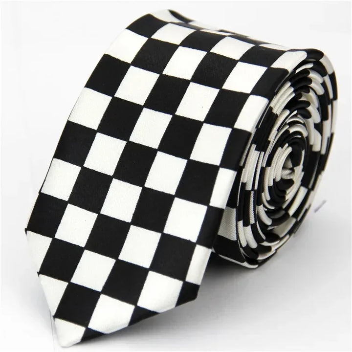 Narrow Tie for Men Women  5cm (2") Skinny Wedding Black Blue Red Pink White Purple Green Gray Piano Skull Print Slim Necktie