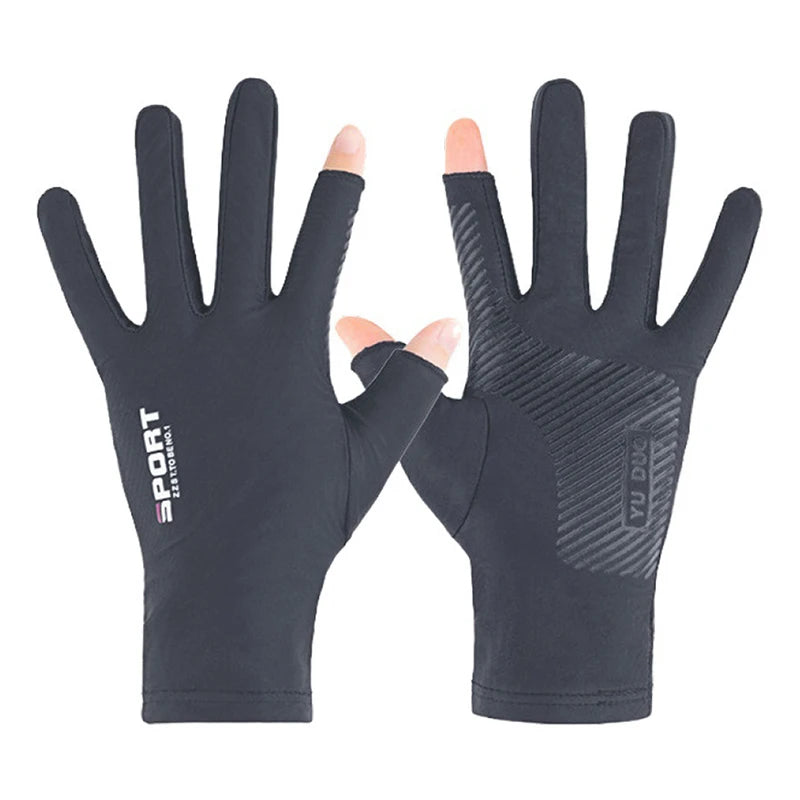 Outdoor Winter Fishing Gloves Waterproof Three Or Two Fingers Cut Anti-slip Climbing Keep Warm Hiking Camping Riding Gloves