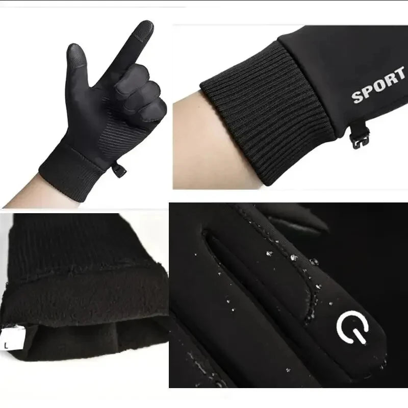 Winter Waterproof Men's Gloves Windproof Sports Fishing Touchscreen Driving Motorcycle Ski Non-slip Warm Cycling Women Gloves