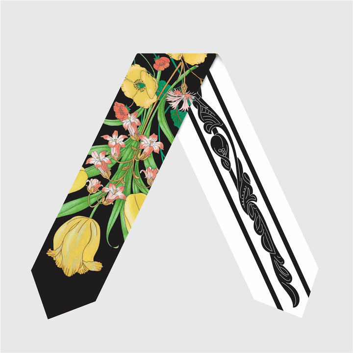 Chic Silk Hair Scarf – Elegant Skinny Wrap for Hair & Bags