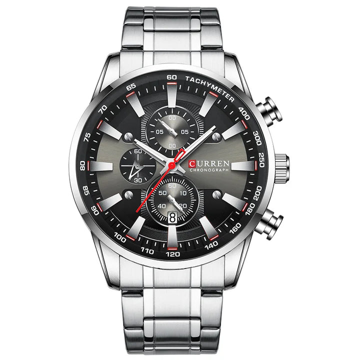 Top Brand CURREN Watch – Men’s Waterproof Chronograph with Date Function
