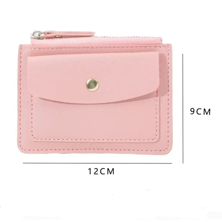 PU Leather Women’s Wallet – Multi-Card Coin Purse with Zipper