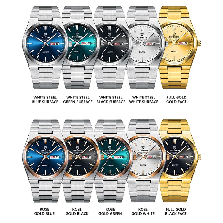 BINBOND Men's Business Quartz Watch