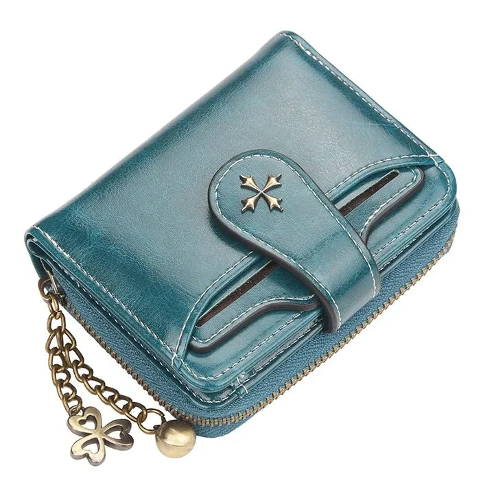 Short Hasp Wallet – PU Leather Coin Purse & Card Holder for Women