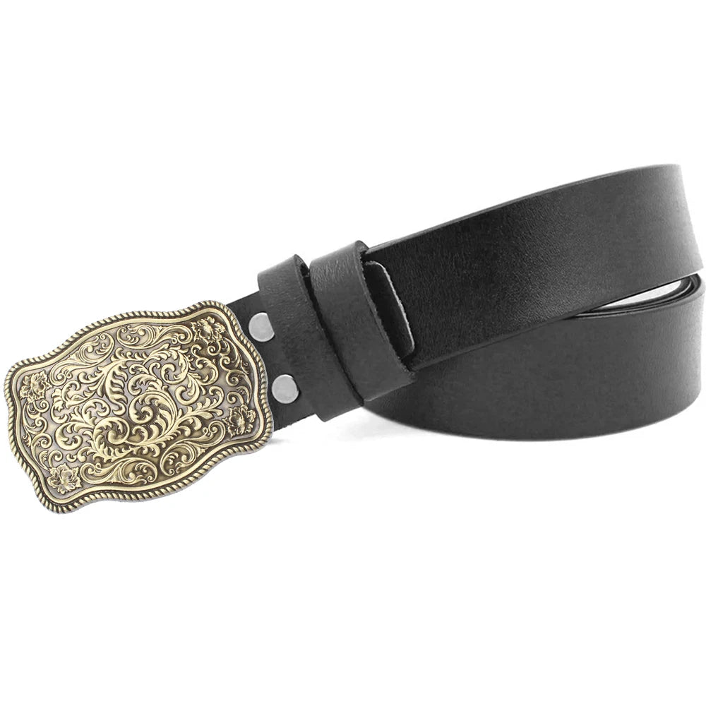 Luxury Brand Designer Men Belts Genuine Leather Black Brown Waist Strap with Prints Buckle Head