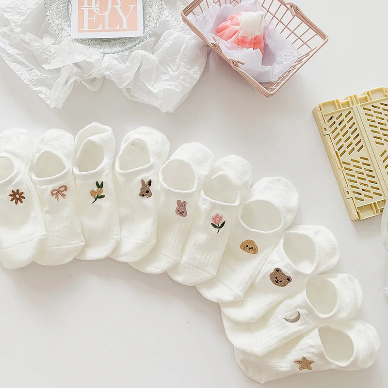 10-Pack Women's Cotton Toe Socks