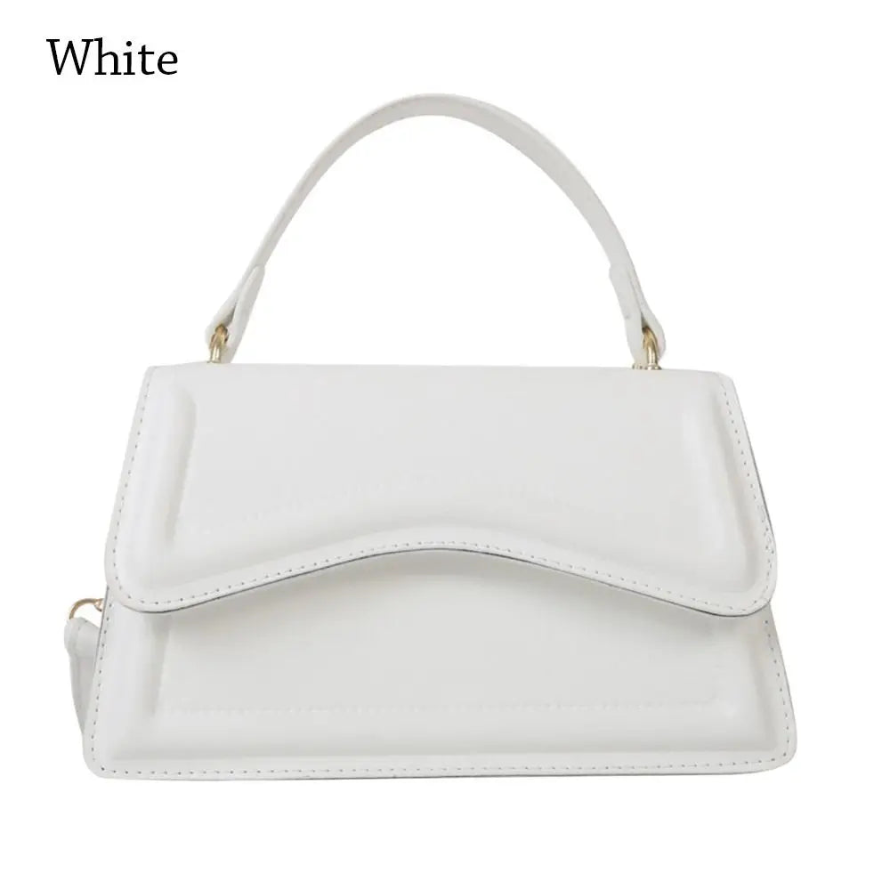 Women’s PU Leather Crossbody Bag – Solid Color Shoulder Tote & Messenger Purse