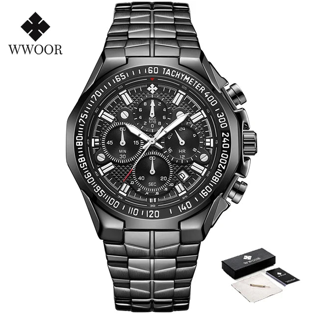 Gold Chronograph Watch – WWOOR Luxury Wristwatch for Men