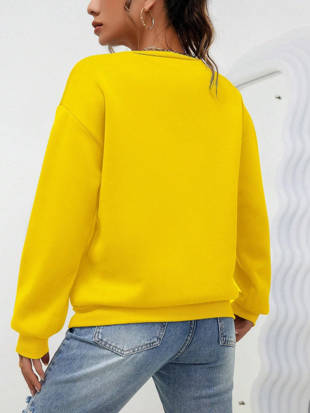 Heart Print Casual Sweatshirt