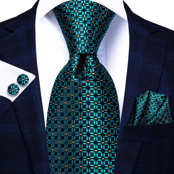 Hi-Tie 8.5cm Business Black Solid Paisley 100% Silk Men's Tie Neck Strip Ties for Men Formal Luxury Wedding Neckties Gravatas