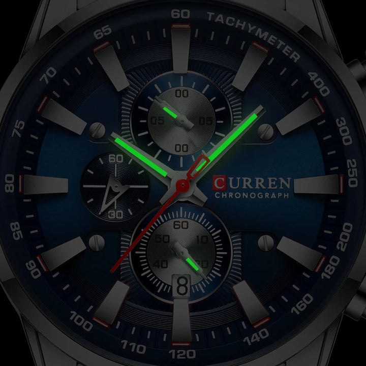Top Brand CURREN Watch – Men’s Waterproof Chronograph with Date Function