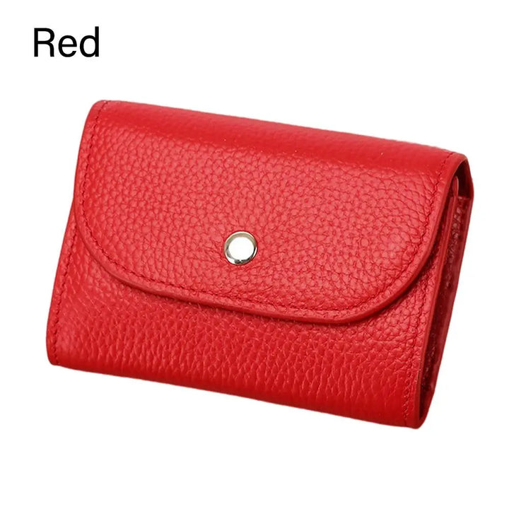 Portable Leather Coin Purse – Large Capacity Wallet & Card Holder