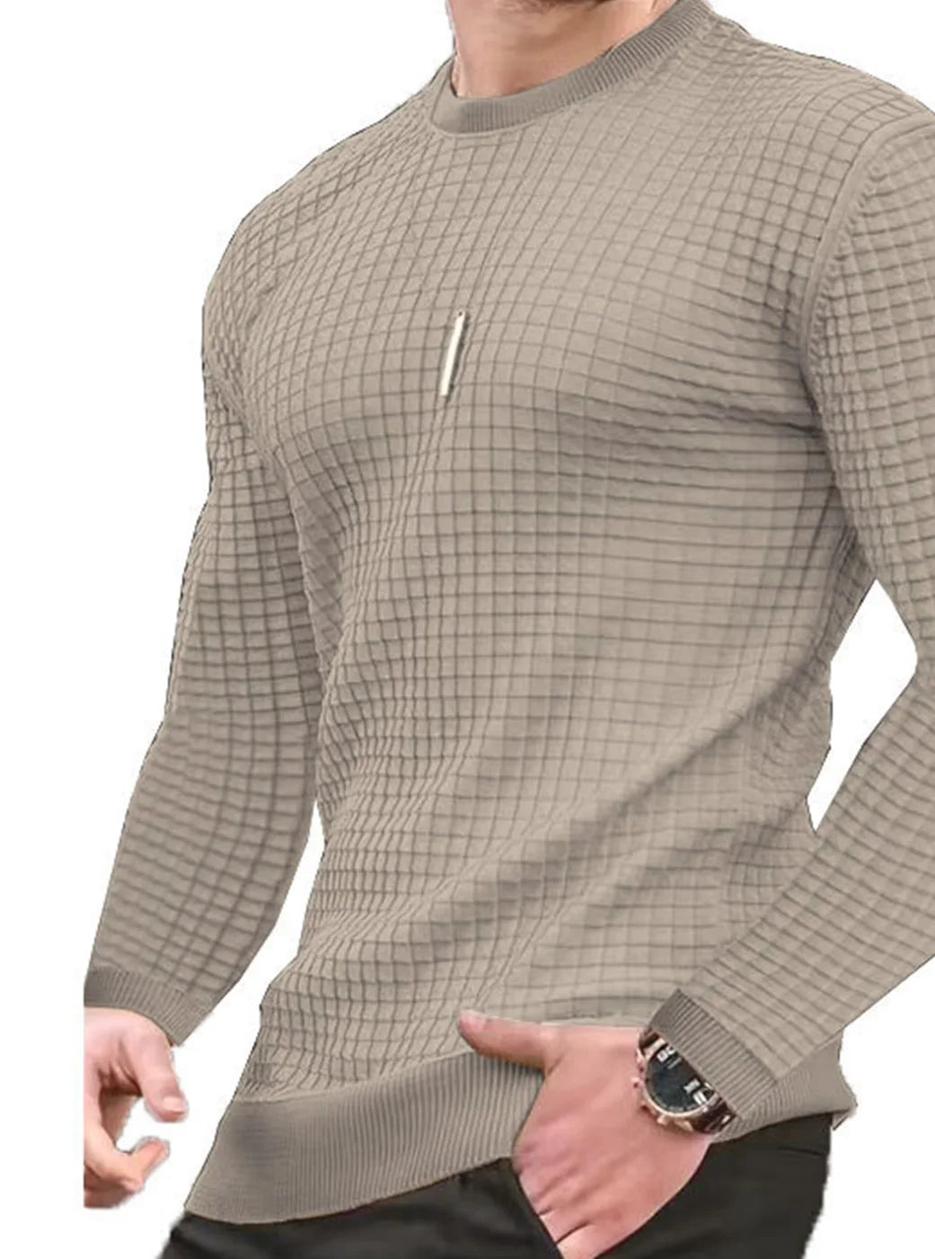 Men's Waffle Check Hoodie