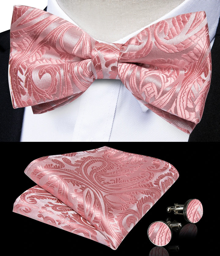 Men’s Pre-tied Bow Tie Set – Wedding & Groom Accessories