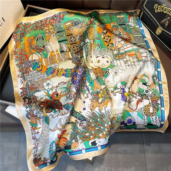 Mulberry Silk Square Scarf – Luxury Bandana & Headwrap for Women