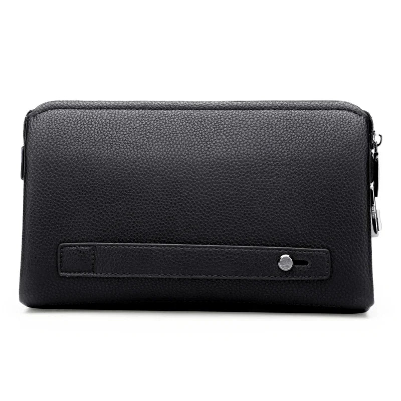 Luxury Lock Clutch – Men’s PU Leather Wallet