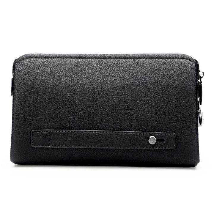 Luxury Lock Clutch – Men’s PU Leather Wallet