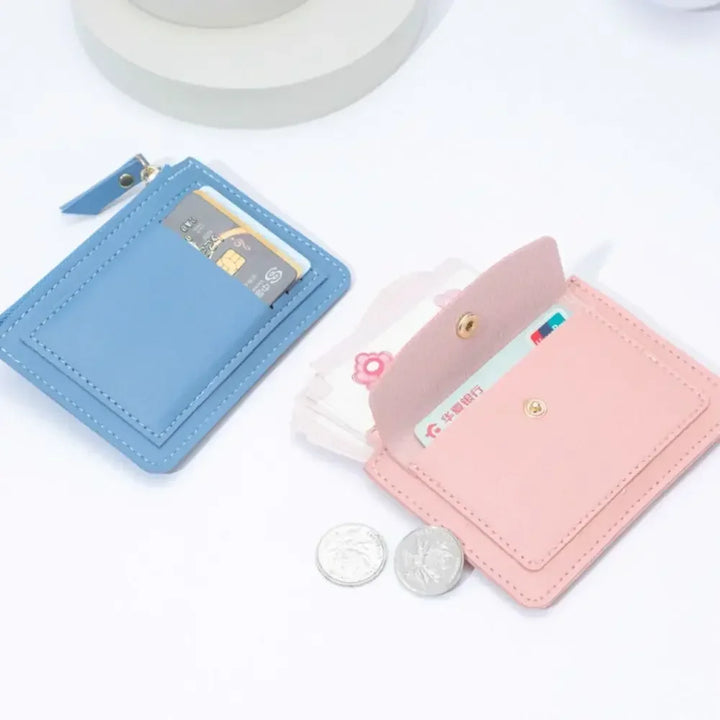 PU Leather Women’s Wallet – Multi-Card Coin Purse with Zipper