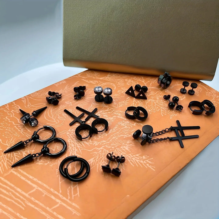 EdgeFusion™ – Trendy Stainless Steel Earring Set for Every Occasion